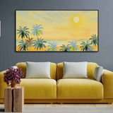 Premium wall Painting of Beautiful Beach with Chair & Blue Sky - Decor Smart