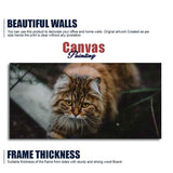 Premium Wall Painting of Cat Walking in Dark Forest - Decor Smart