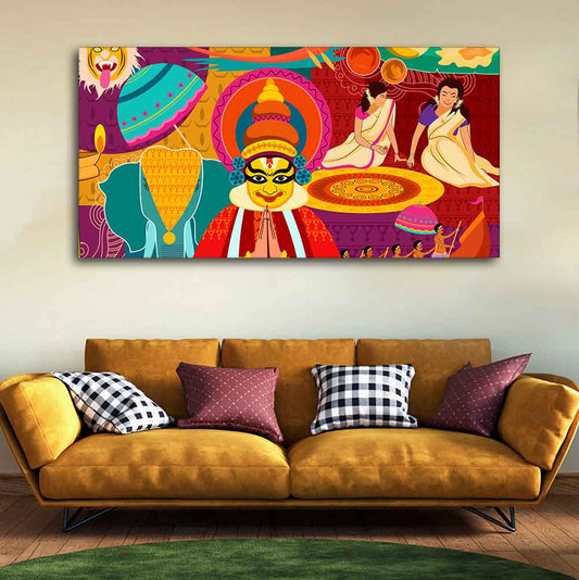 Premium Wall Painting of Celebration Onam Festival - Decor Smart