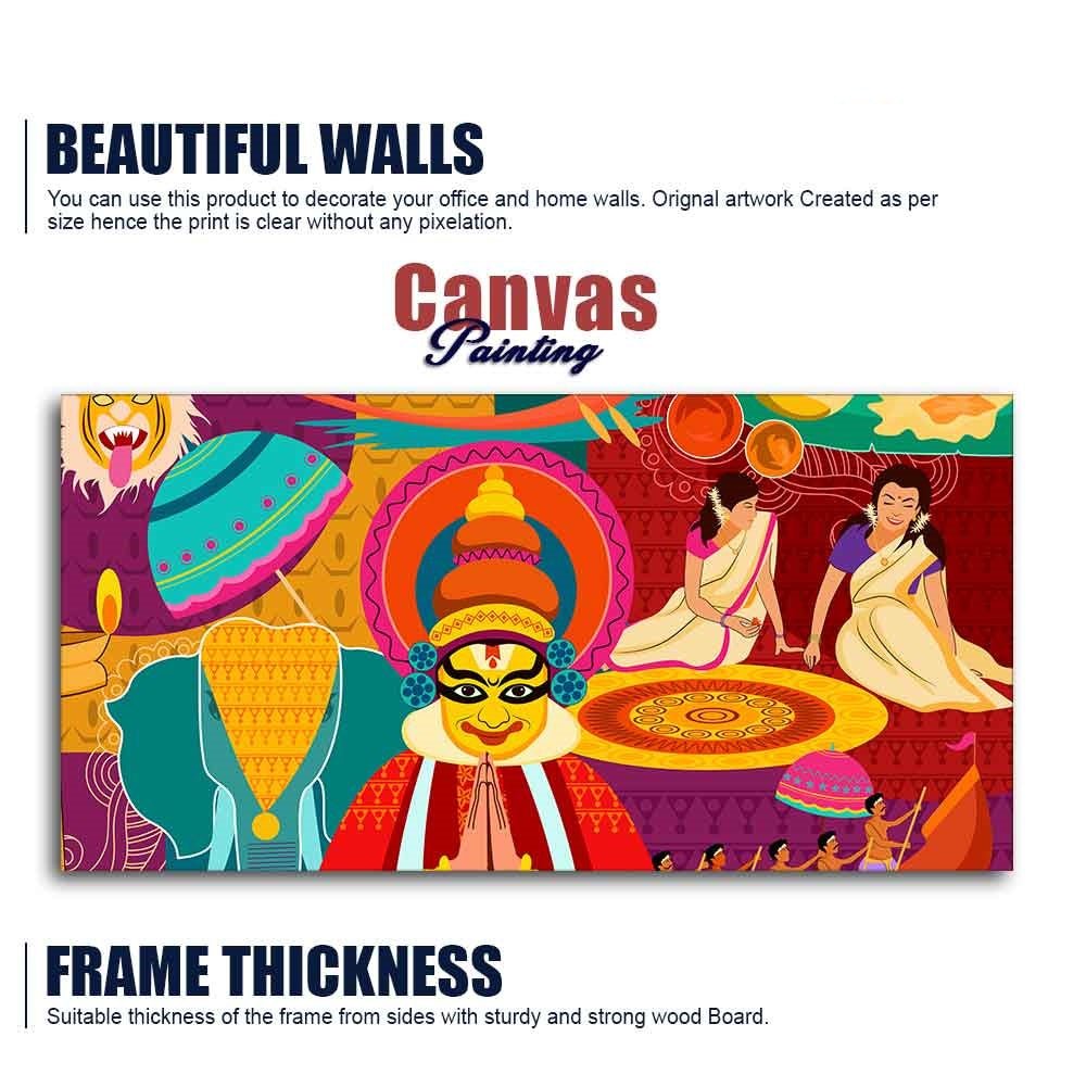 Premium Wall Painting of Celebration Onam Festival - Decor Smart