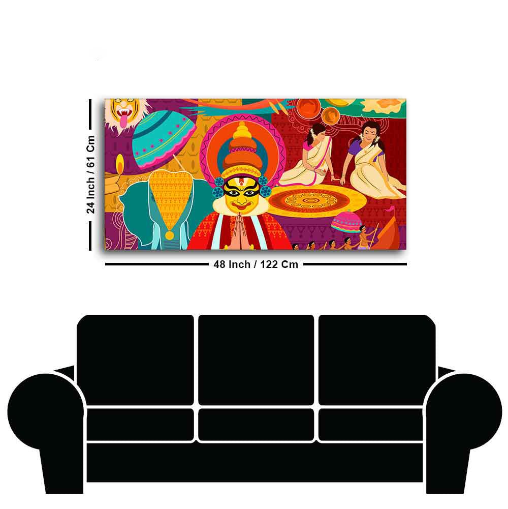 Premium Wall Painting of Celebration Onam Festival - Decor Smart