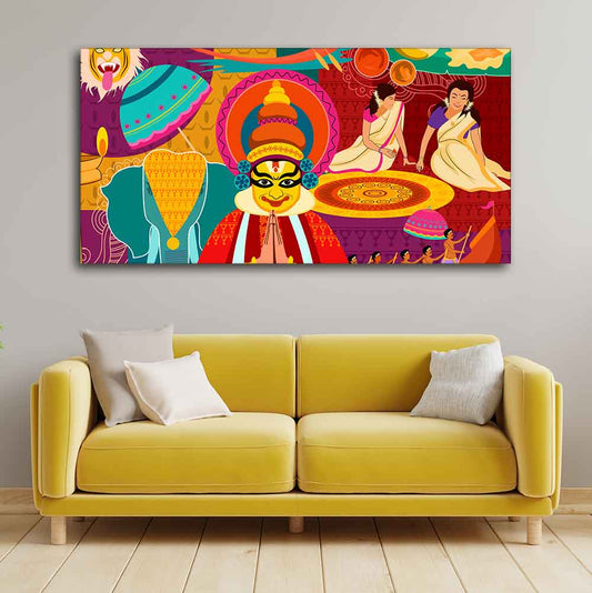 Premium Wall Painting of Celebration Onam Festival - Decor Smart