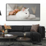 Premium Wall Painting of Cute White Bunny - Decor Smart