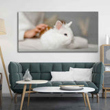 Premium Wall Painting of Cute White Bunny - Decor Smart