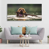 Premium Wall Painting of Dog Swimming