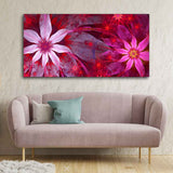 Premium Wall Painting of Exotic looking Flowers with Natural 3D Leaves - Decor Smart
