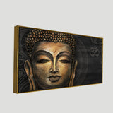 Premium Wall Painting of Gautam Buddha, Stylized Bodhi tree with OM - Decor Smart