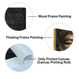 Premium Wall Painting of Gautam Buddha, Stylized Bodhi tree with OM - Decor Smart