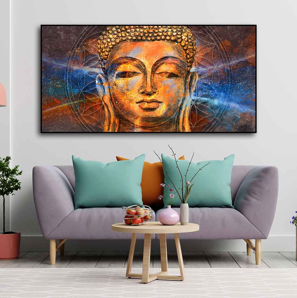 Premium Wall Painting of Peaceful Lord Buddha - Decor Smart