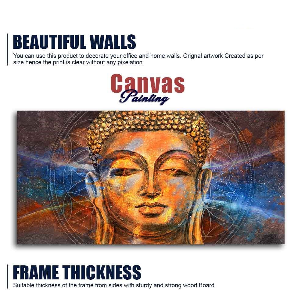Premium Wall Painting of Peaceful Lord Buddha - Decor Smart
