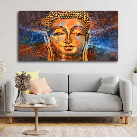 Premium Wall Painting of Peaceful Lord Buddha - Decor Smart