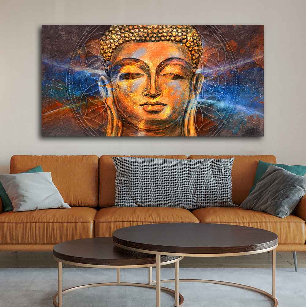 Premium Wall Painting of Peaceful Lord Buddha - Decor Smart