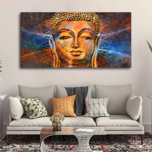 Premium Wall Painting of Peaceful Lord Buddha - Decor Smart
