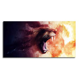 Premium Wall Painting of Roaring Lion - Decor Smart