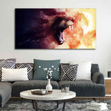 Premium Wall Painting of Roaring Lion - Decor Smart
