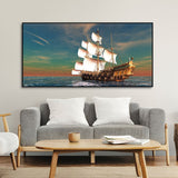 Premium Wall Painting of Ship on the Ocean - Decor Smart