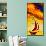 Premium Wall Painting of The Sailing Boat in Sea - Decor Smart