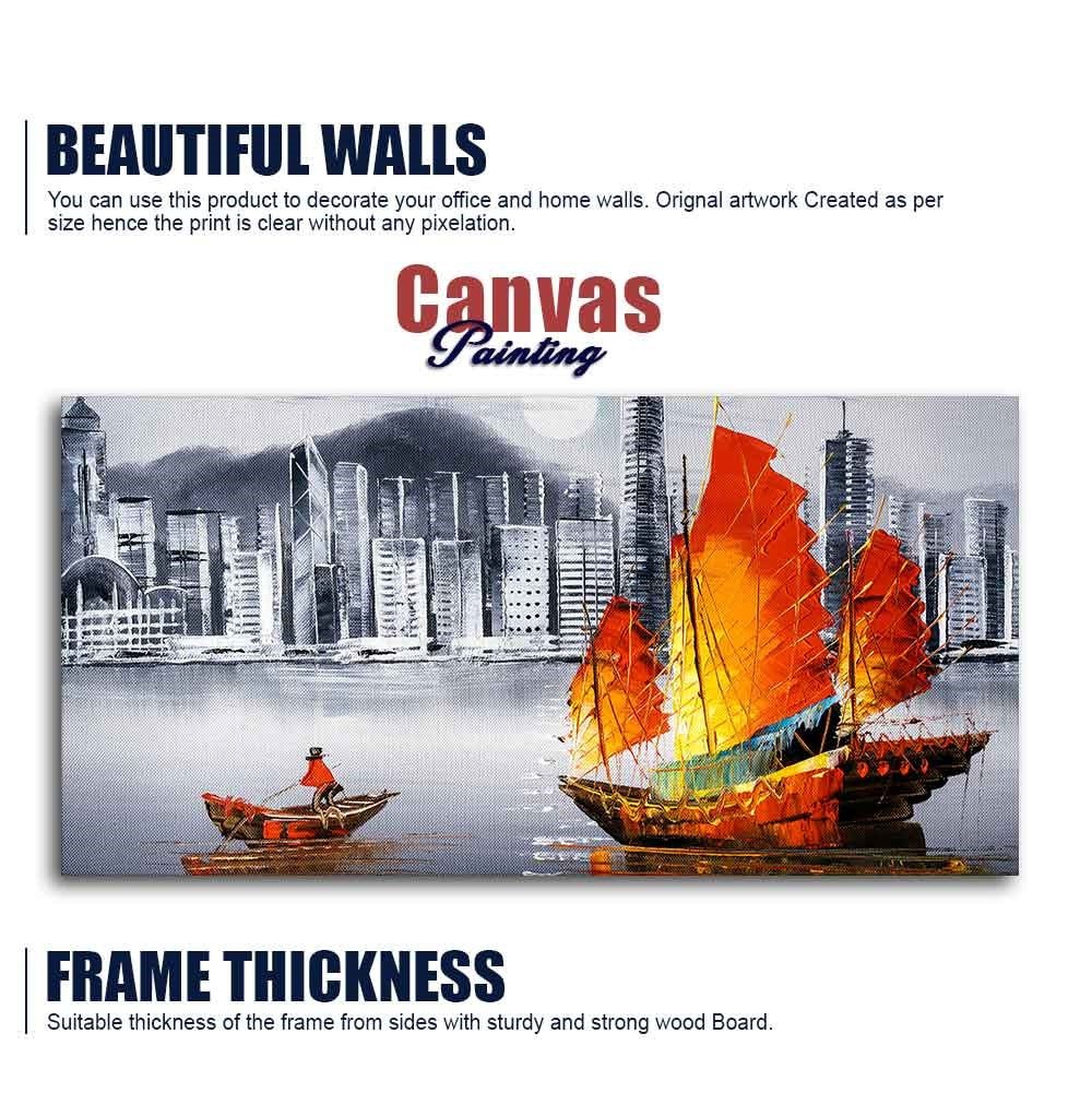 Premium Wall Painting of Victoria Harbor, Hong Kong - Decor Smart