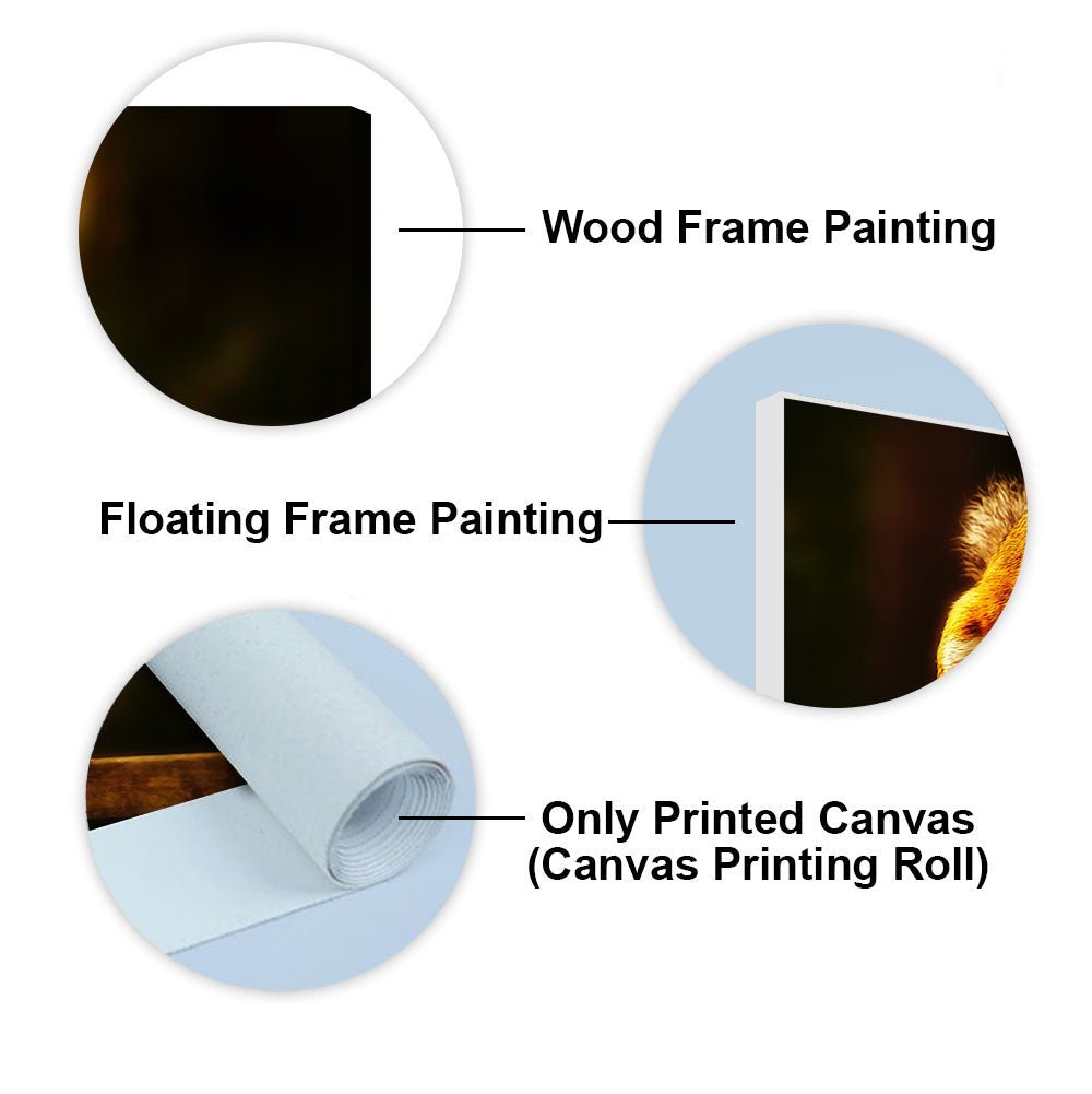 Premium Wall Painting Squirrel in The Dark Forest - Decor Smart