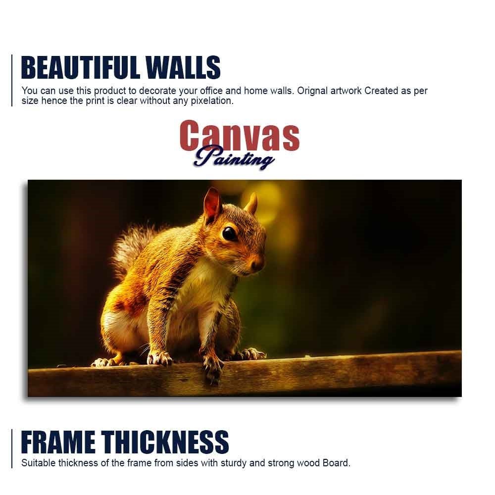 Premium Wall Painting Squirrel in The Dark Forest - Decor Smart