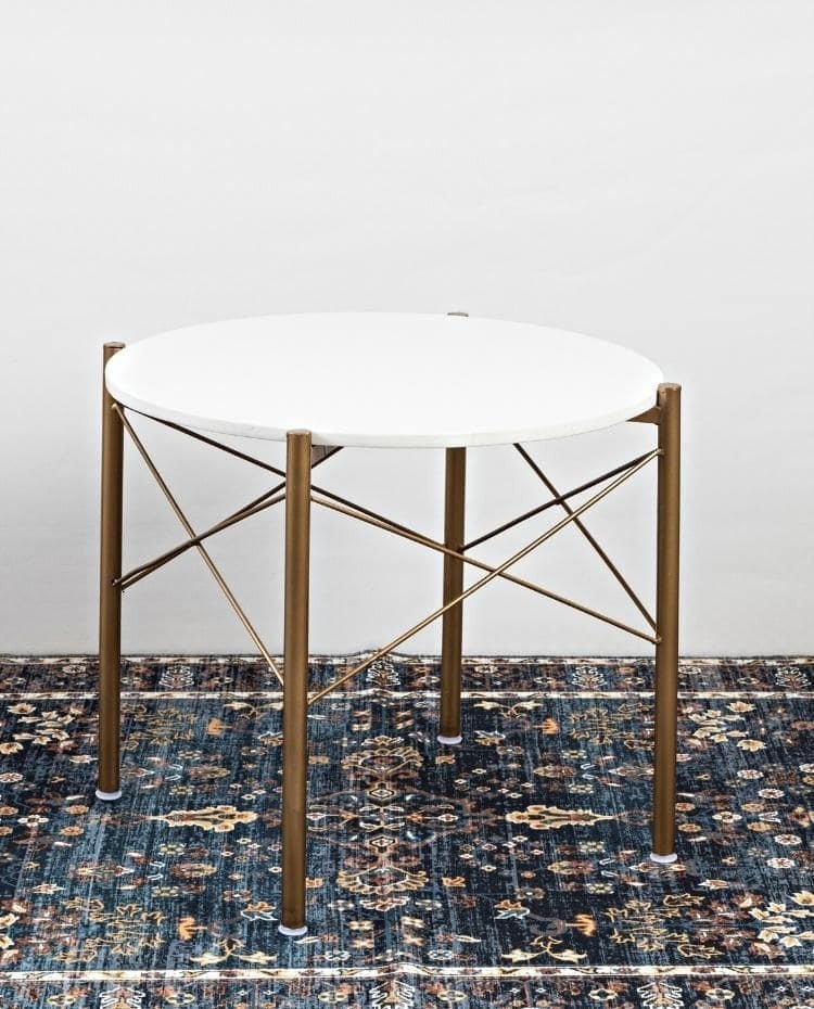 Premium White Marble Round Shape Center Table - Decor Smart