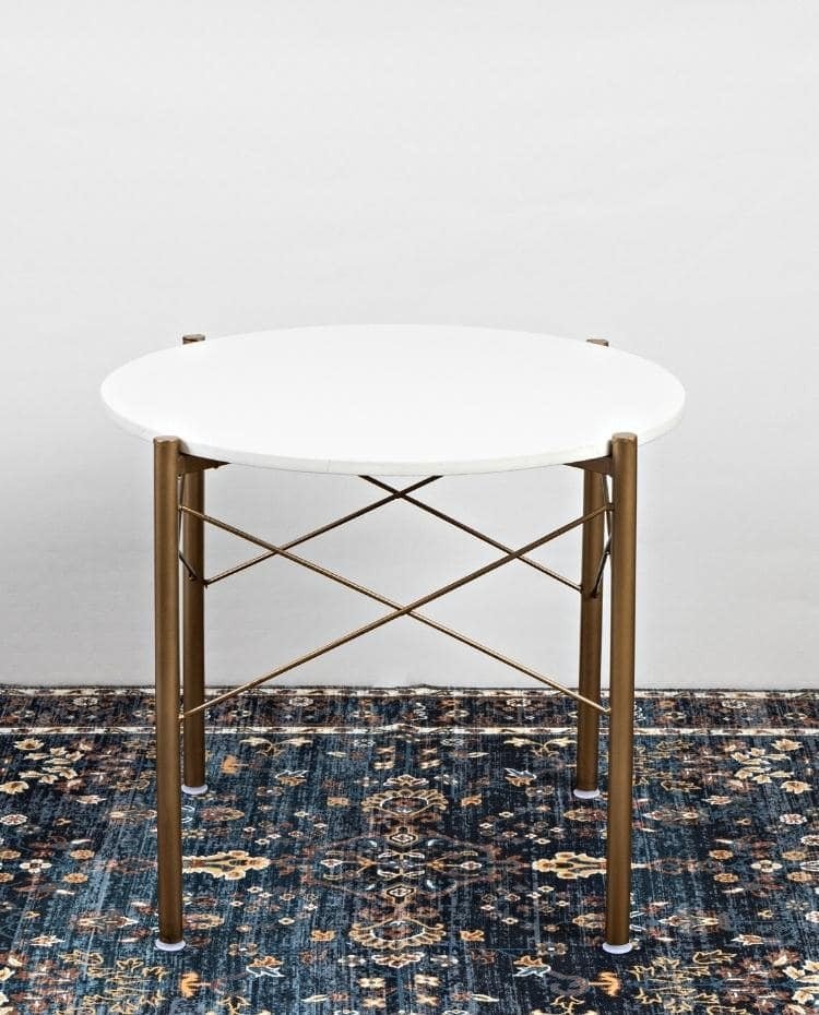 Premium White Marble Round Shape Center Table - Decor Smart