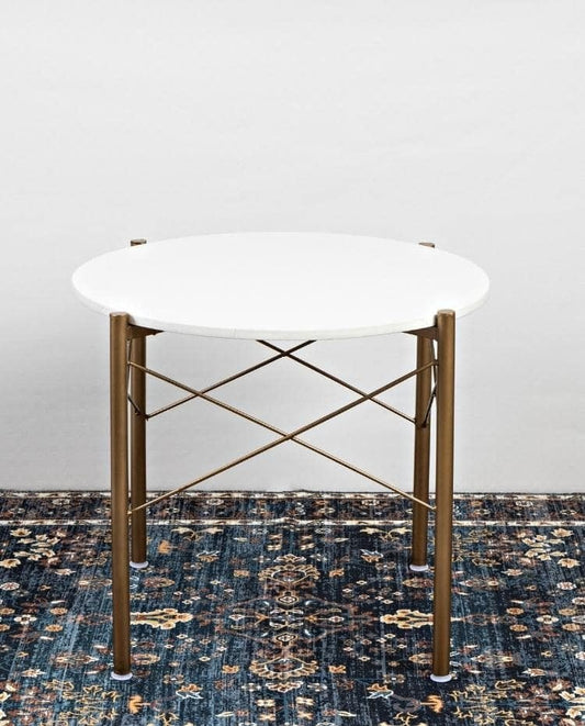 Premium White Marble Round Shape Center Table - Decor Smart