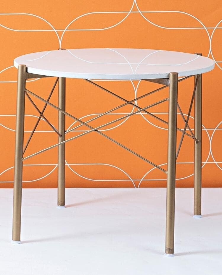 Premium White Marble Round Shape Center Table - Decor Smart