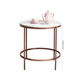 Premium White Marble Round Shape Fabian Center Table - Decor Smart