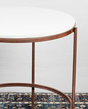 Premium White Marble Round Shape Fabian Center Table - Decor Smart
