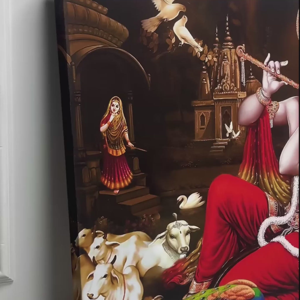Classic Lord Radha Krishna Premium Wall Painting