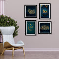 Quran and Islamic Quotes Premium Wall Frame Set of Four