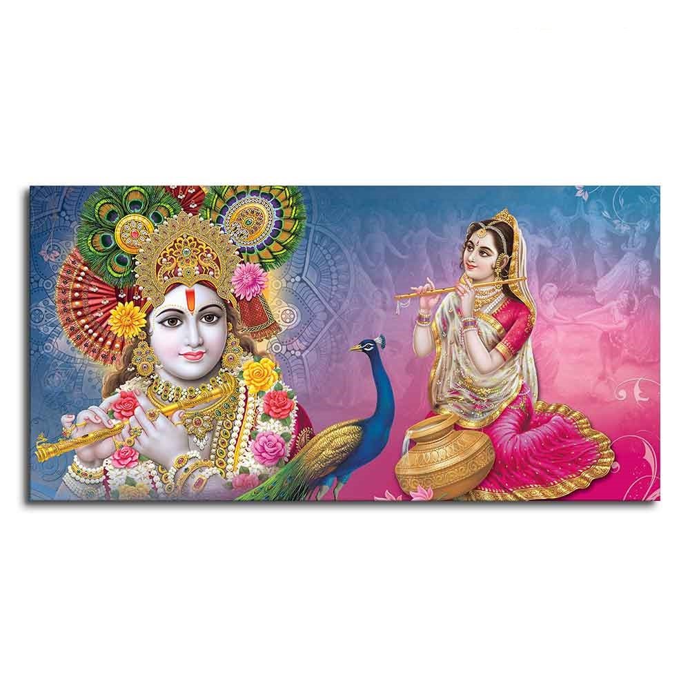 Radha and Kanha Ji Canvas Wall Painting - Decor Smart