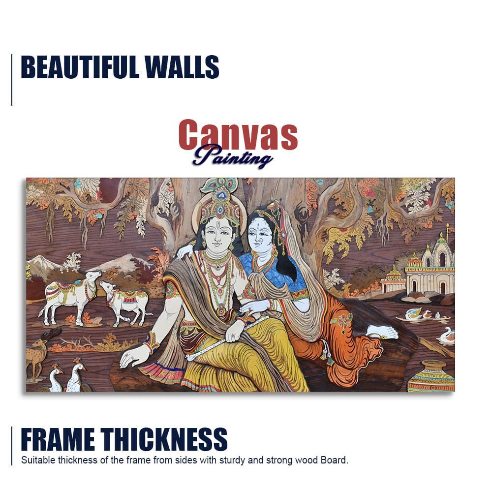 Radha Krishna Canvas Wall Painting - Decor Smart