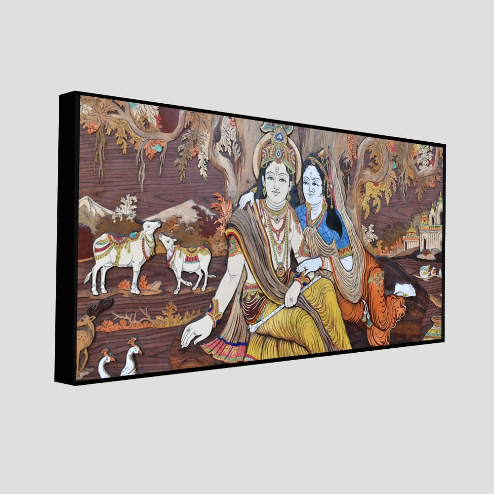 Radha Krishna Canvas Wall Painting - Decor Smart