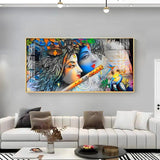 Radha Krishna Unforgetable Love Premium Acrylic Floating Wall Painting - Decor Smart
