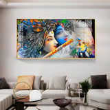 Radha Krishna Unforgetable Love Premium Acrylic Floating Wall Painting - Decor Smart