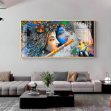 Radha Krishna Unforgetable Love Premium Acrylic Floating Wall Painting - Decor Smart
