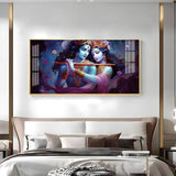 Radha Krishna Unforgetful Love Premium Acrylic Floating Wall Painting - Decor Smart