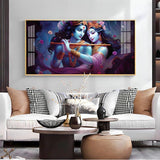Radha Krishna Unforgetful Love Premium Acrylic Floating Wall Painting - Decor Smart
