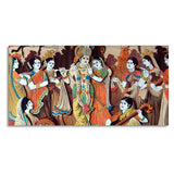 Radha Krishna with Bansuri Canvas Wall Art – Decor Smart