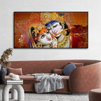 Radha Rani with Krishna Premium Wall Painting