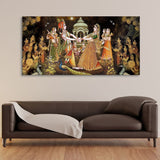 Radhe Krishna and Gopiya Rasleela Canvas Wall Painting - Decor Smart
