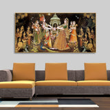 Radhe Krishna and Gopiya Rasleela Canvas Wall Painting - Decor Smart