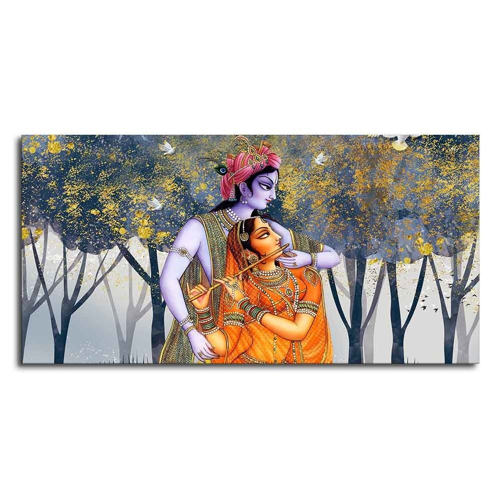 Radhe Krishna Canvas Wall Painting - Decor Smart