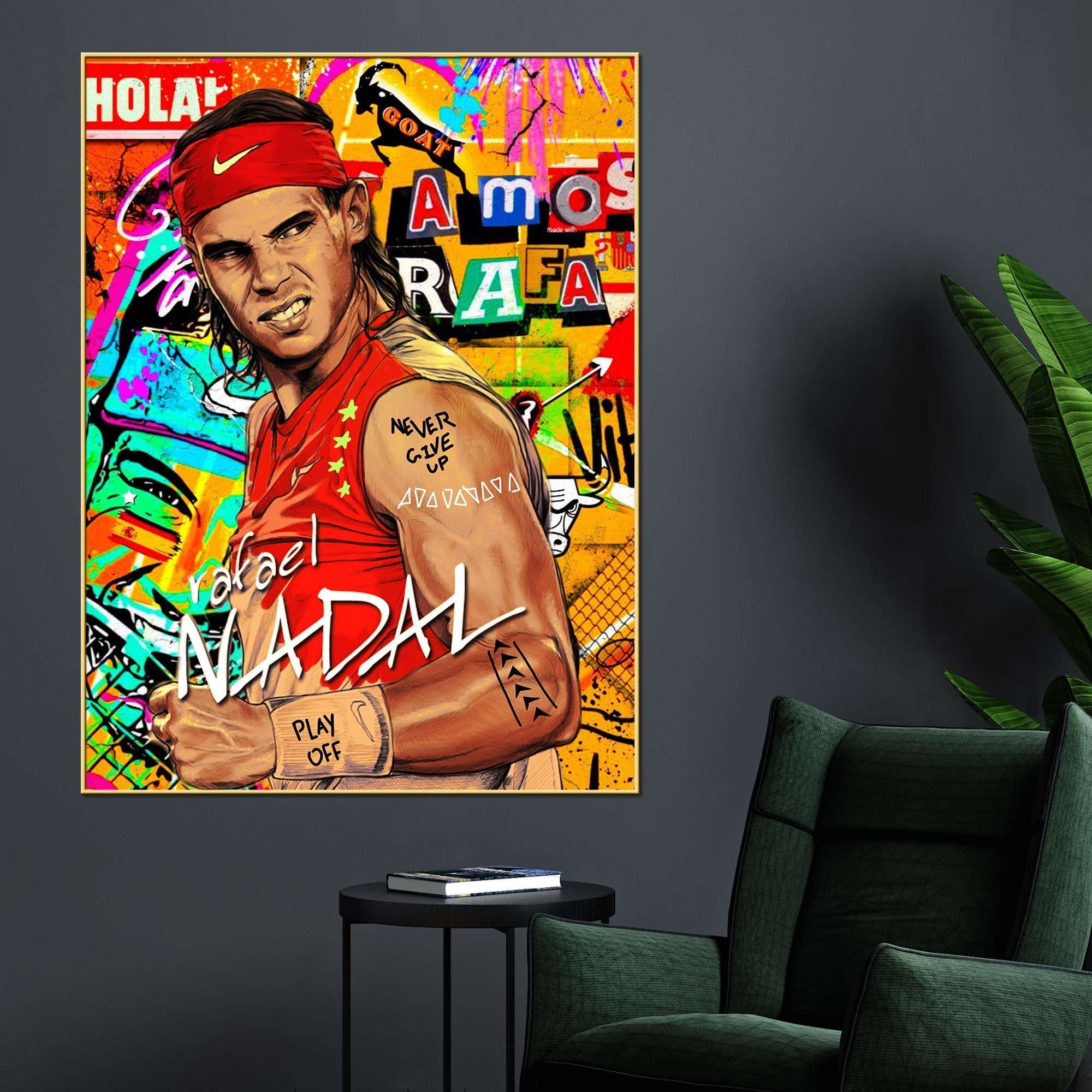 Rafael Nandal World's No.1 Cotton Canvas Wall Painting