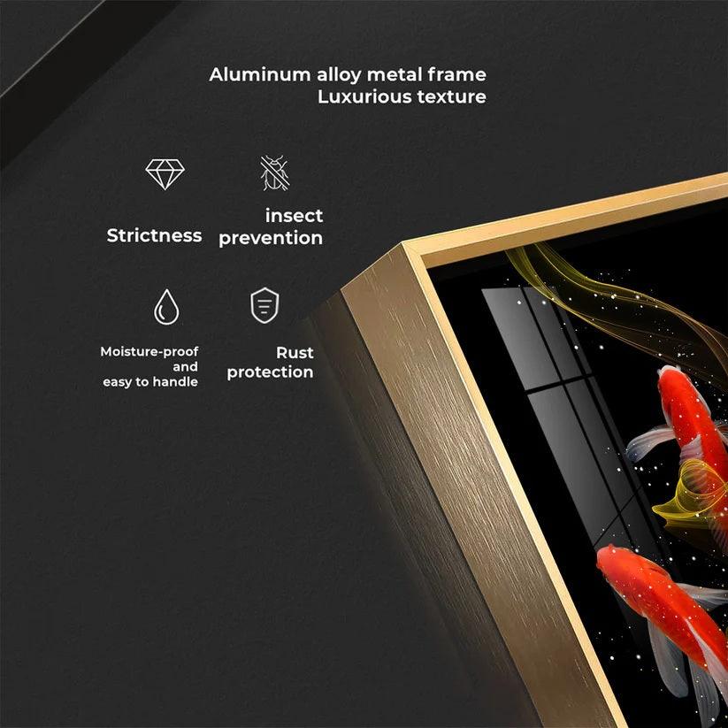 Rare Lucky Fish Premium Acrylic Floating Vertical Wall Painting - Decor Smart