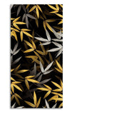 Realistic Golden Bamboo Leaves Wall Painting - Decor Smart