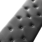 Rectangular Shaped Velvet Storage Ottoman with Golden Metal Finish
