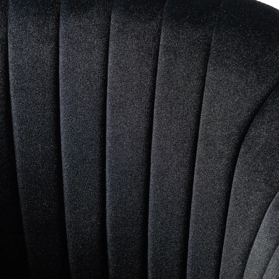 Refined Black Tufted Velvet Premium Armchair with Golden Legs - Decor Smart